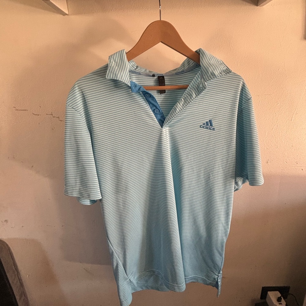 Adidas Men's Sky Blue Polo Shirt